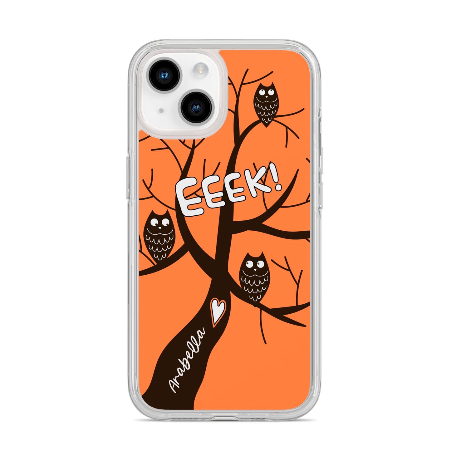 Personalised Halloween Tree iPhone 14 Clear Tough Case Starlight