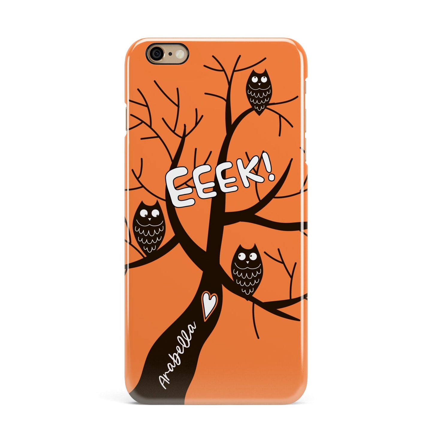 Personalised Halloween Tree iPhone 6 Plus 3D Snap Case on Gold Phone