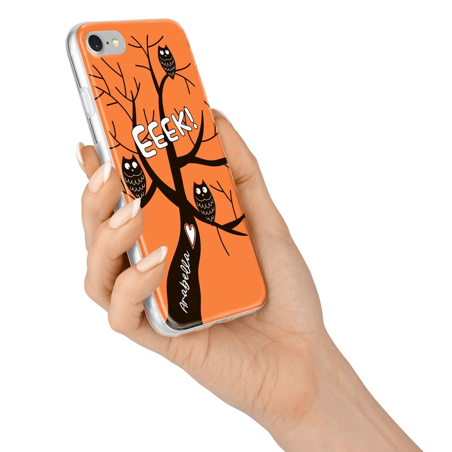 Personalised Halloween Tree iPhone 7 Bumper Case on Silver iPhone Alternative Image
