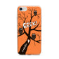 Personalised Halloween Tree iPhone 7 Bumper Case on Silver iPhone