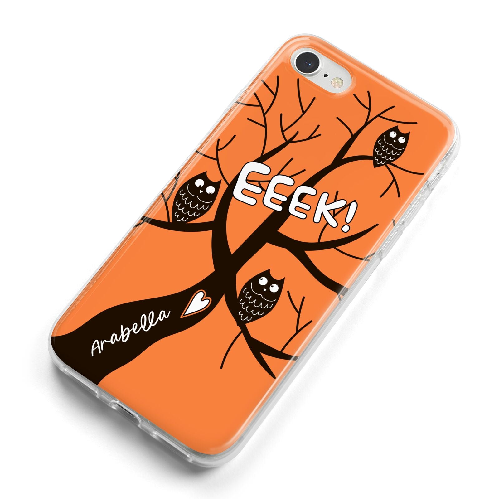 Personalised Halloween Tree iPhone 8 Bumper Case on Silver iPhone Alternative Image