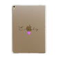 Personalised Handwritten Name Heart Clear Custom Apple iPad Gold Case