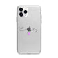 Personalised Handwritten Name Heart Clear Custom Apple iPhone 11 Pro Max in Silver with Bumper Case