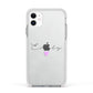 Personalised Handwritten Name Heart Clear Custom Apple iPhone 11 in White with White Impact Case