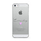 Personalised Handwritten Name Heart Clear Custom Apple iPhone 5 Case