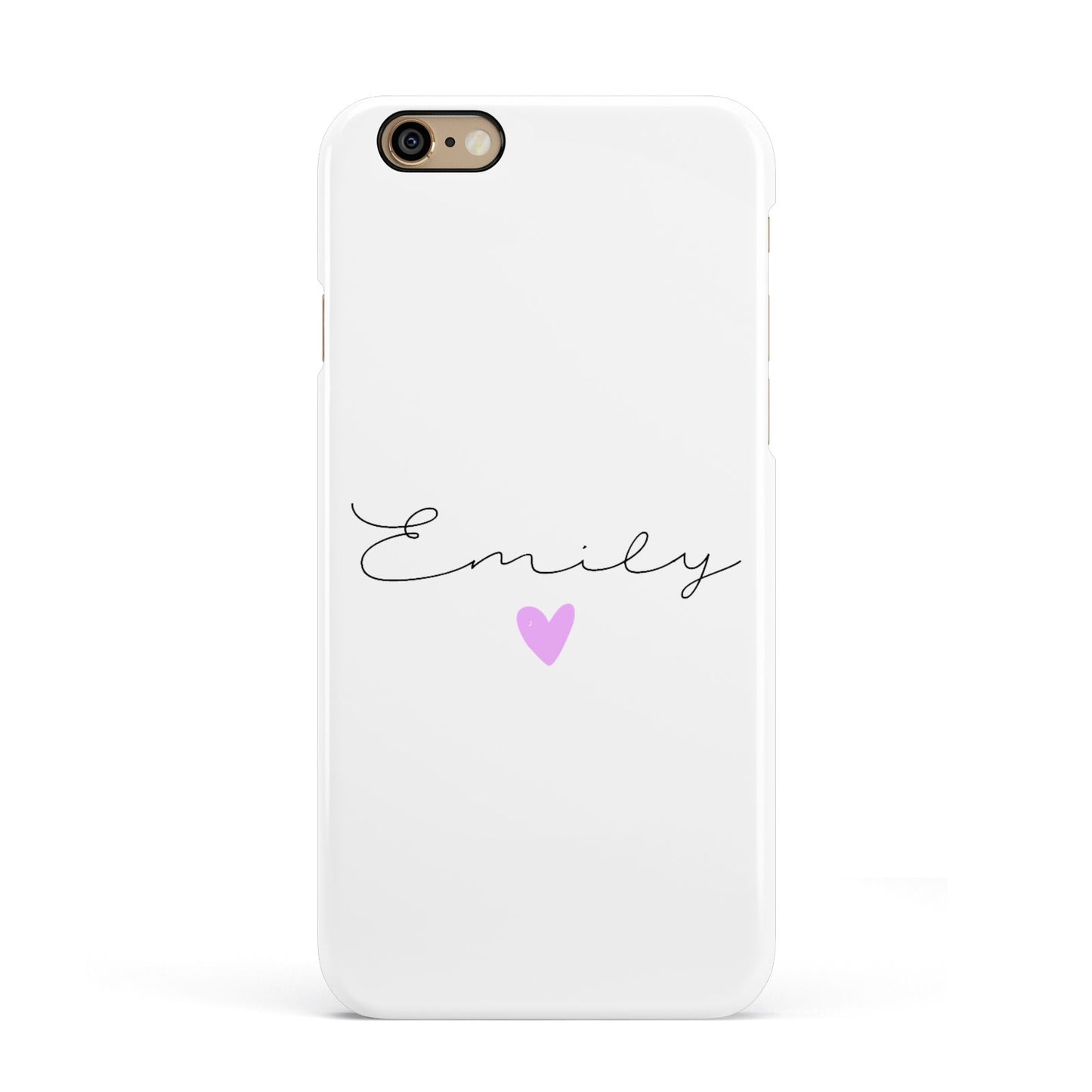 Personalised Handwritten Name Heart Clear Custom Apple iPhone 6 3D Snap Case