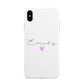 Personalised Handwritten Name Heart Clear Custom Apple iPhone Xs Max 3D Tough Case