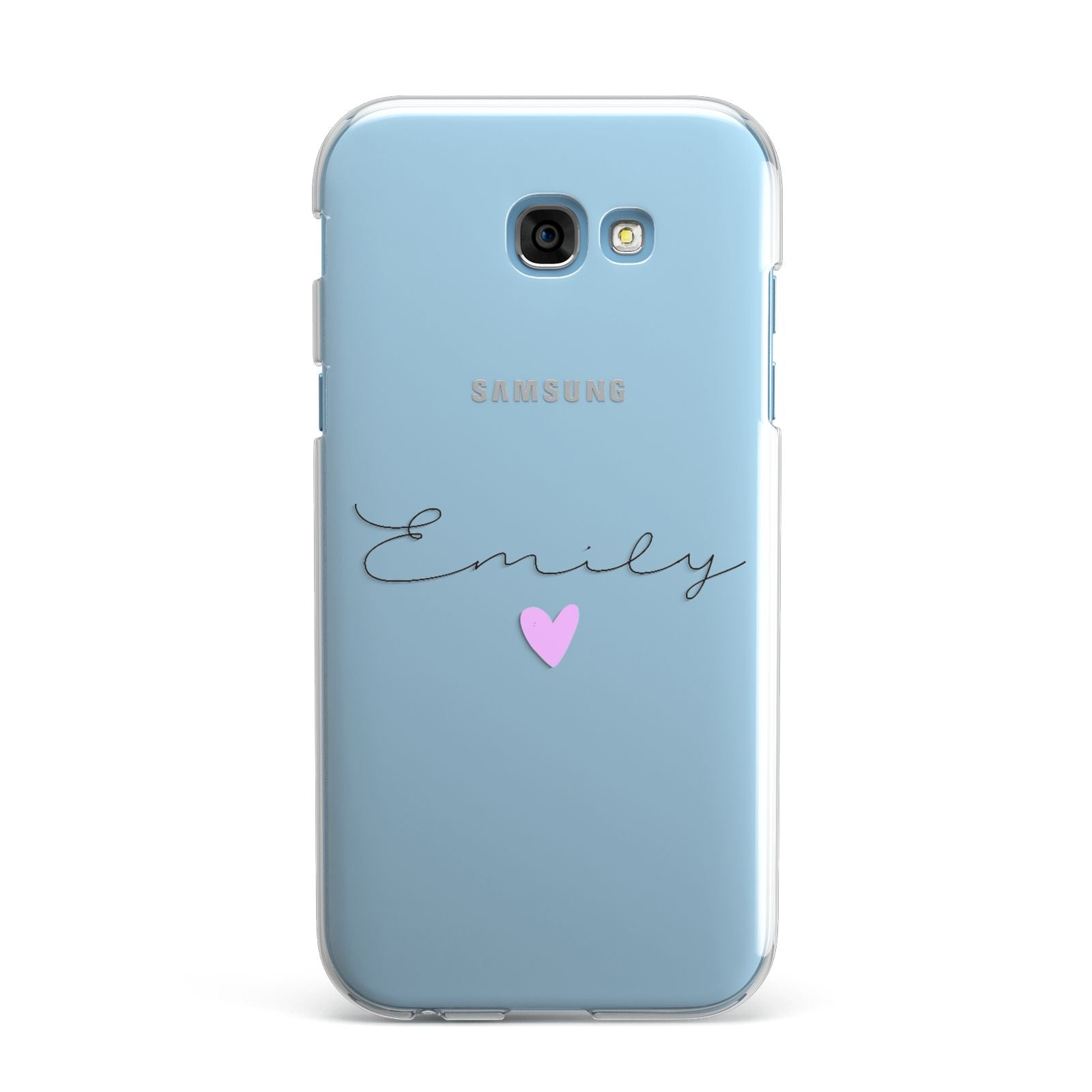 Personalised Handwritten Name Heart Clear Custom Samsung Galaxy A7 2017 Case