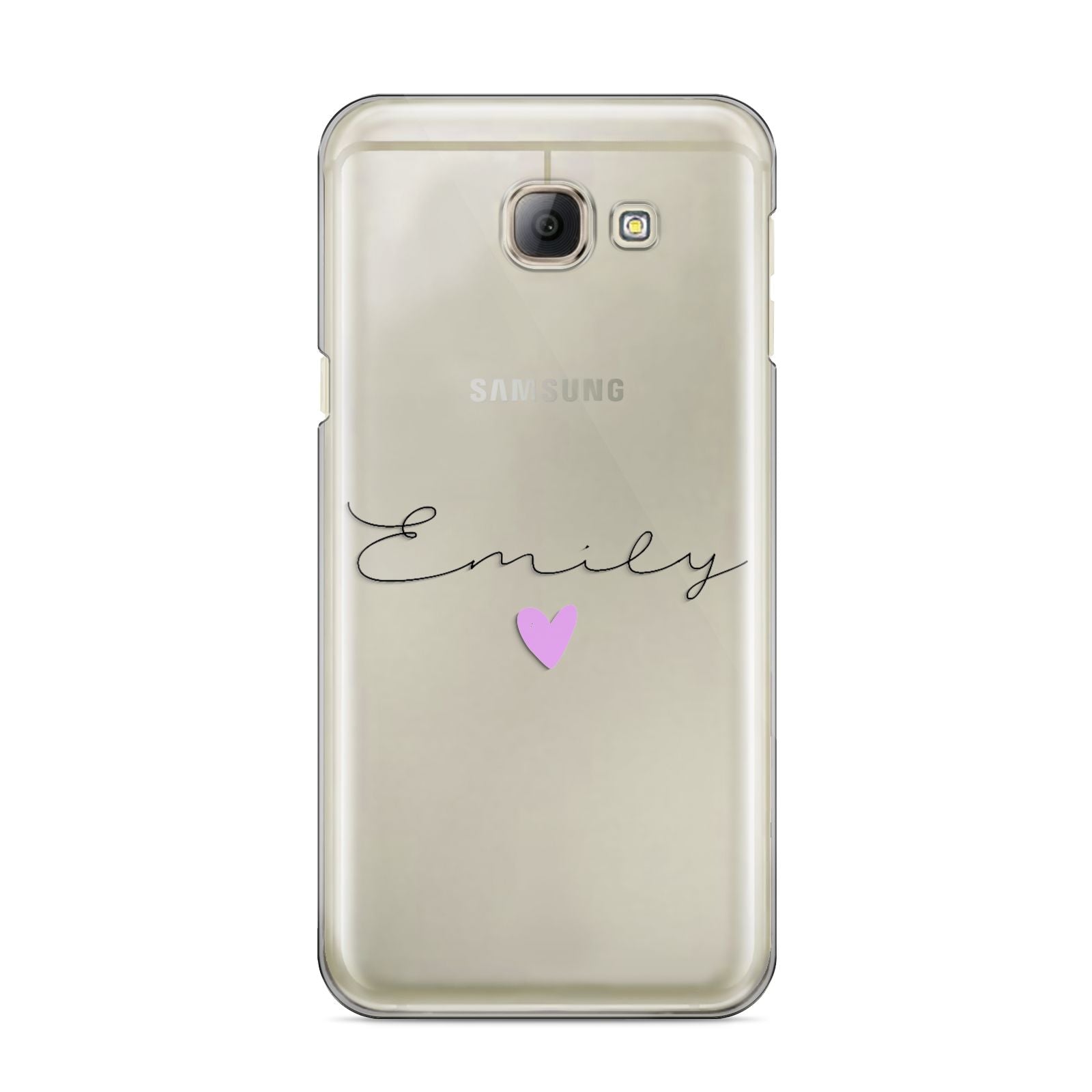 Personalised Handwritten Name Heart Clear Custom Samsung Galaxy A8 2016 Case