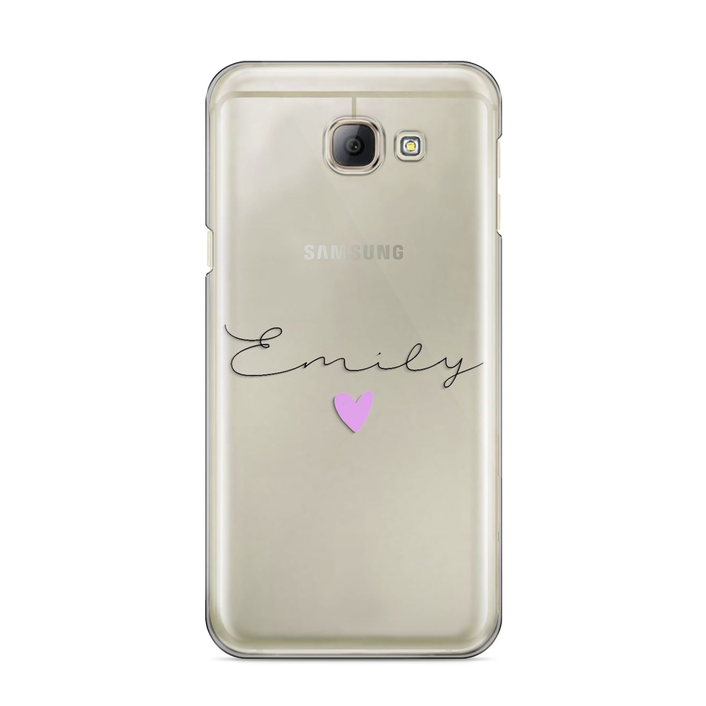 Personalised Handwritten Name Heart Clear Custom Samsung Galaxy A8 2016 Case