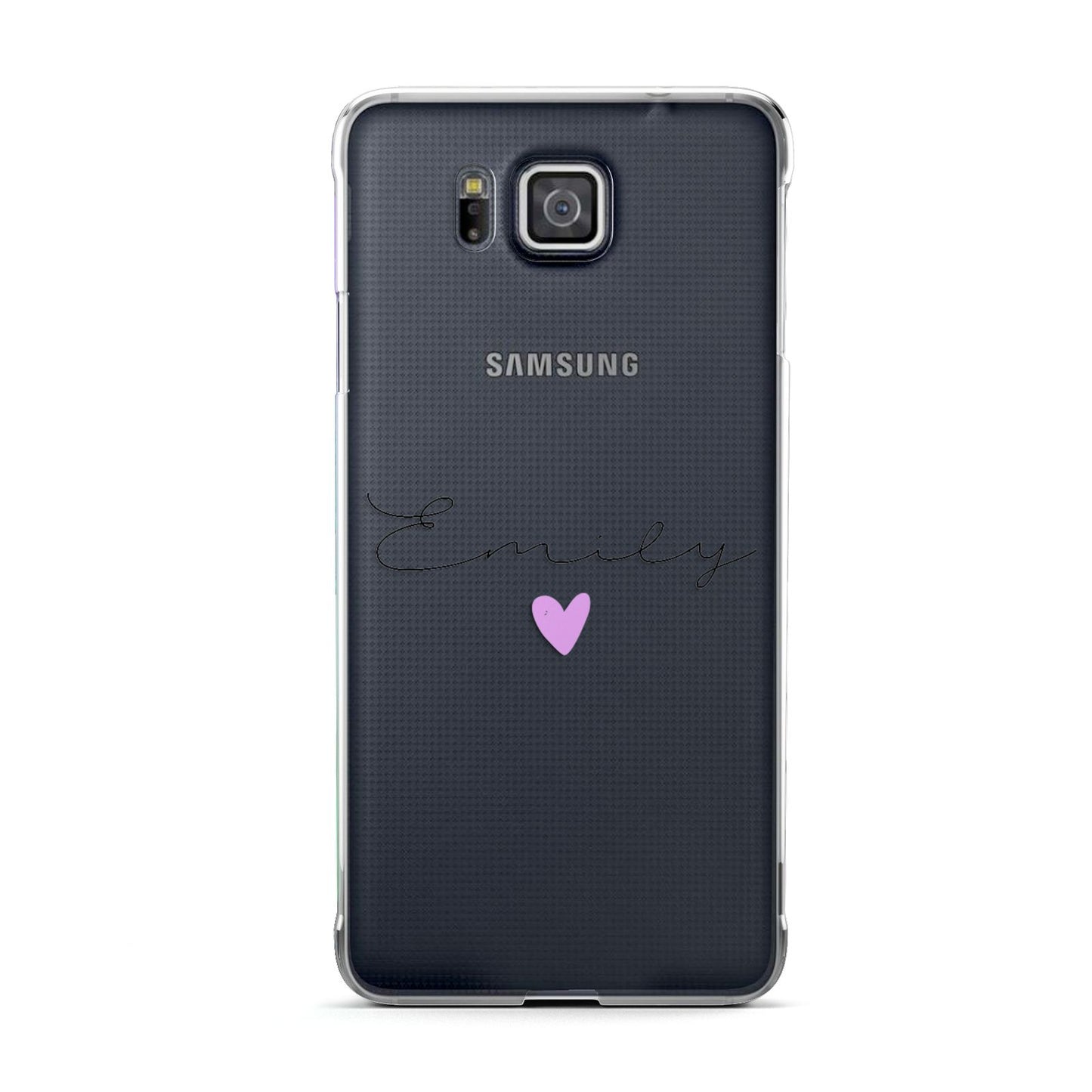 Personalised Handwritten Name Heart Clear Custom Samsung Galaxy Alpha Case