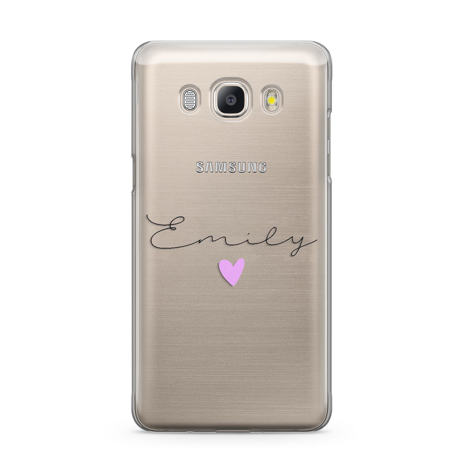 Personalised Handwritten Name Heart Clear Custom Samsung Galaxy J5 2016 Case
