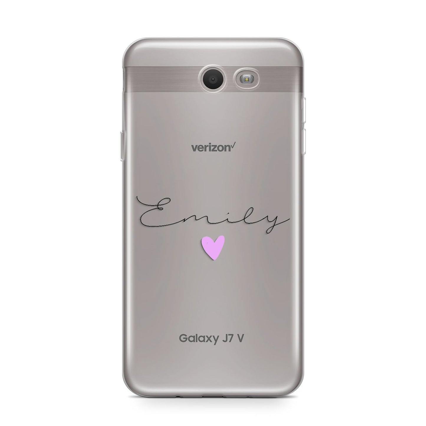 Personalised Handwritten Name Heart Clear Custom Samsung Galaxy J7 2017 Case