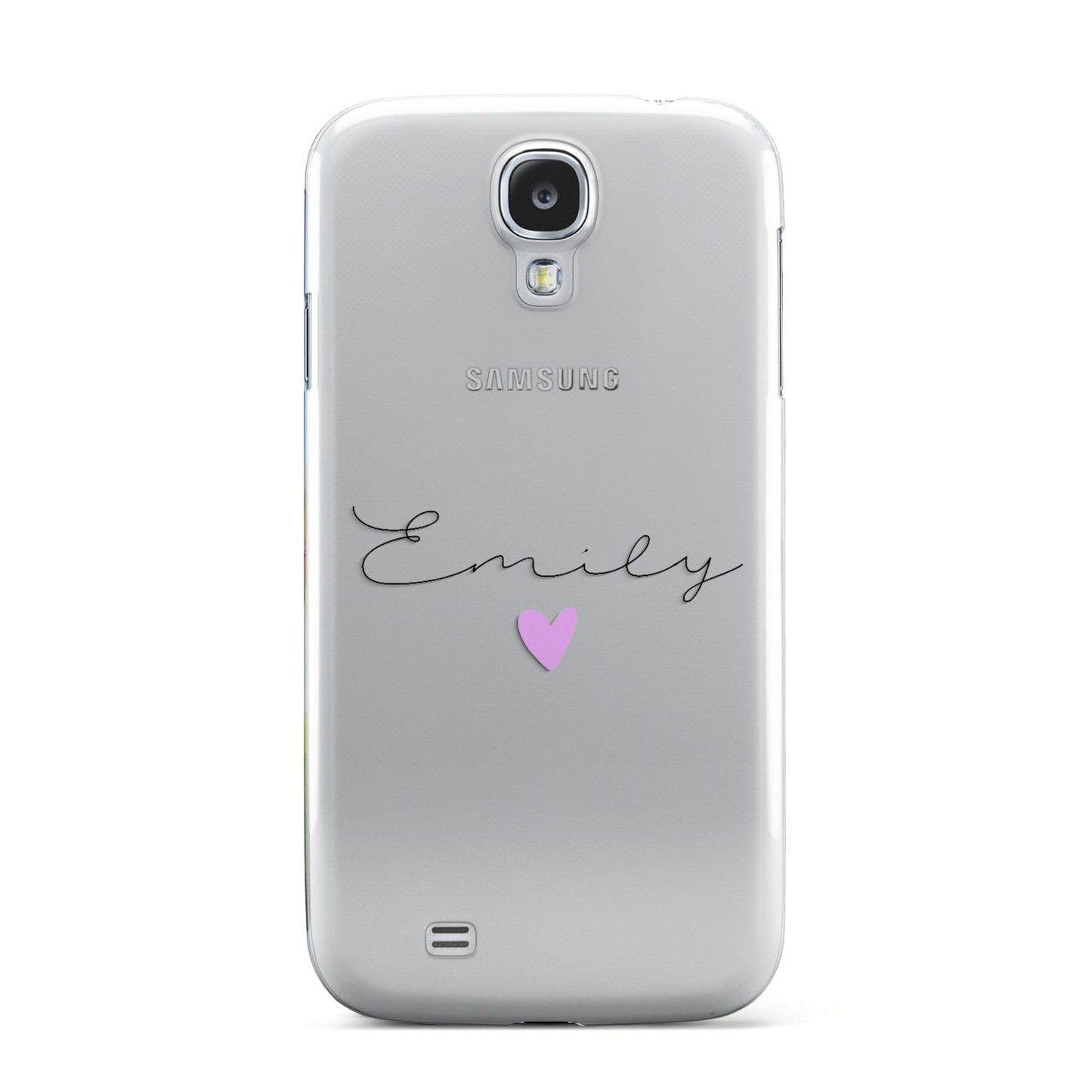 Personalised Handwritten Name Heart Clear Custom Samsung Galaxy S4 Case