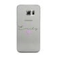 Personalised Handwritten Name Heart Clear Custom Samsung Galaxy S6 Edge Case