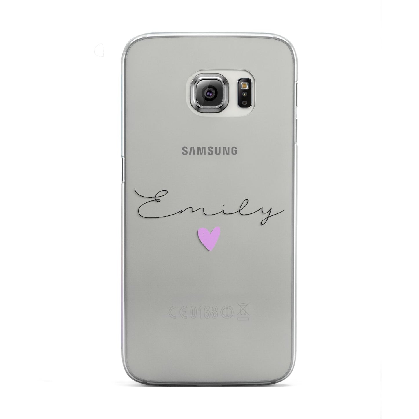 Personalised Handwritten Name Heart Clear Custom Samsung Galaxy S6 Edge Case