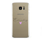 Personalised Handwritten Name Heart Clear Custom Samsung Galaxy S7 Edge Case