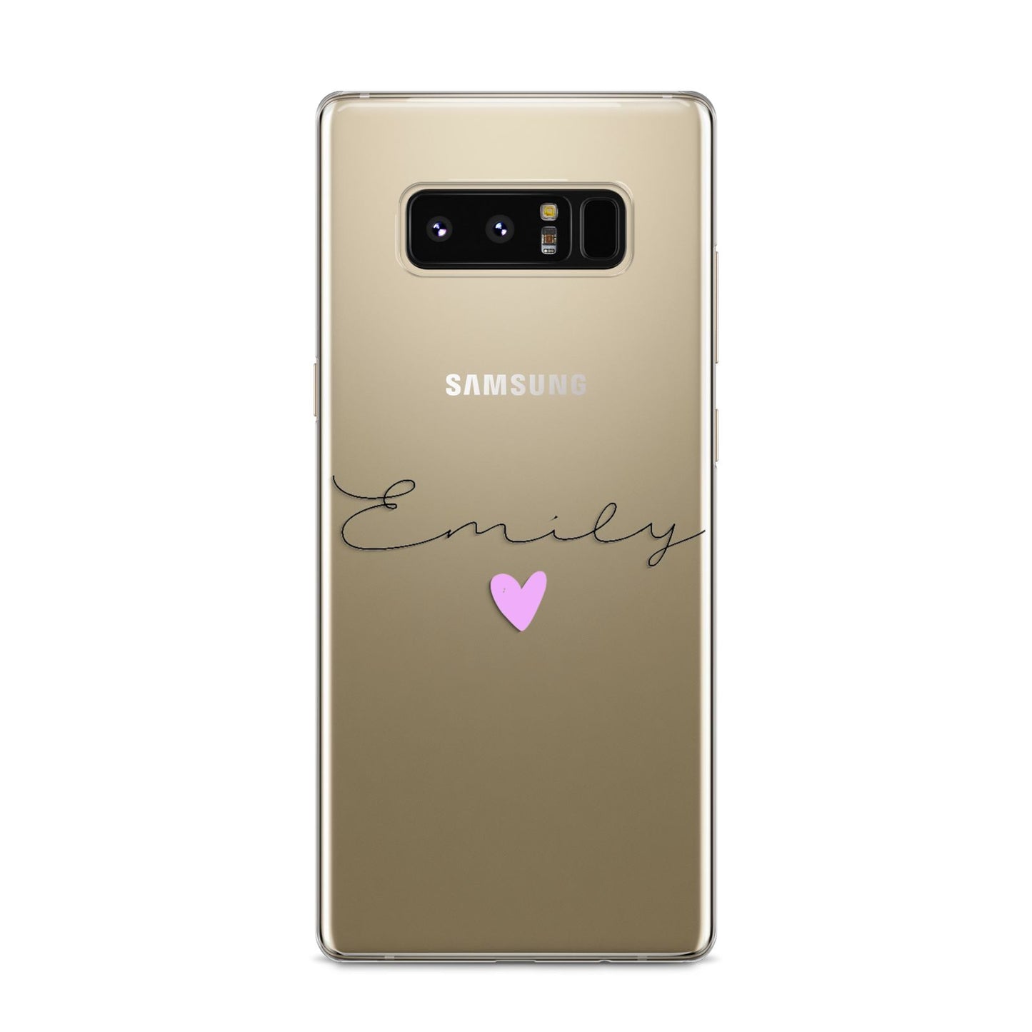 Personalised Handwritten Name Heart Clear Custom Samsung Galaxy S8 Case