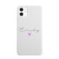 Personalised Handwritten Name Heart Clear Custom iPhone 11 3D Snap Case