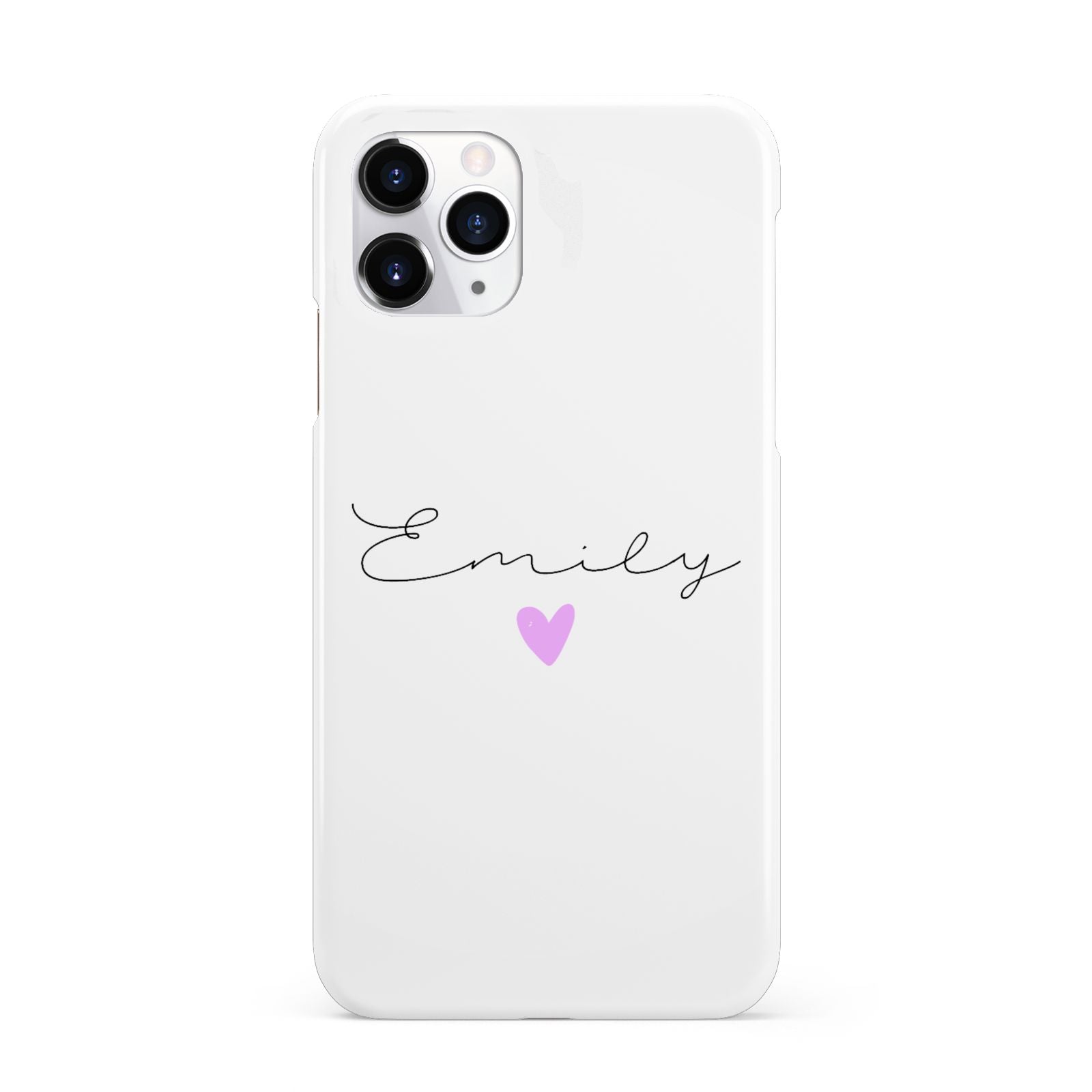 Personalised Handwritten Name Heart Clear Custom iPhone 11 Pro 3D Snap Case