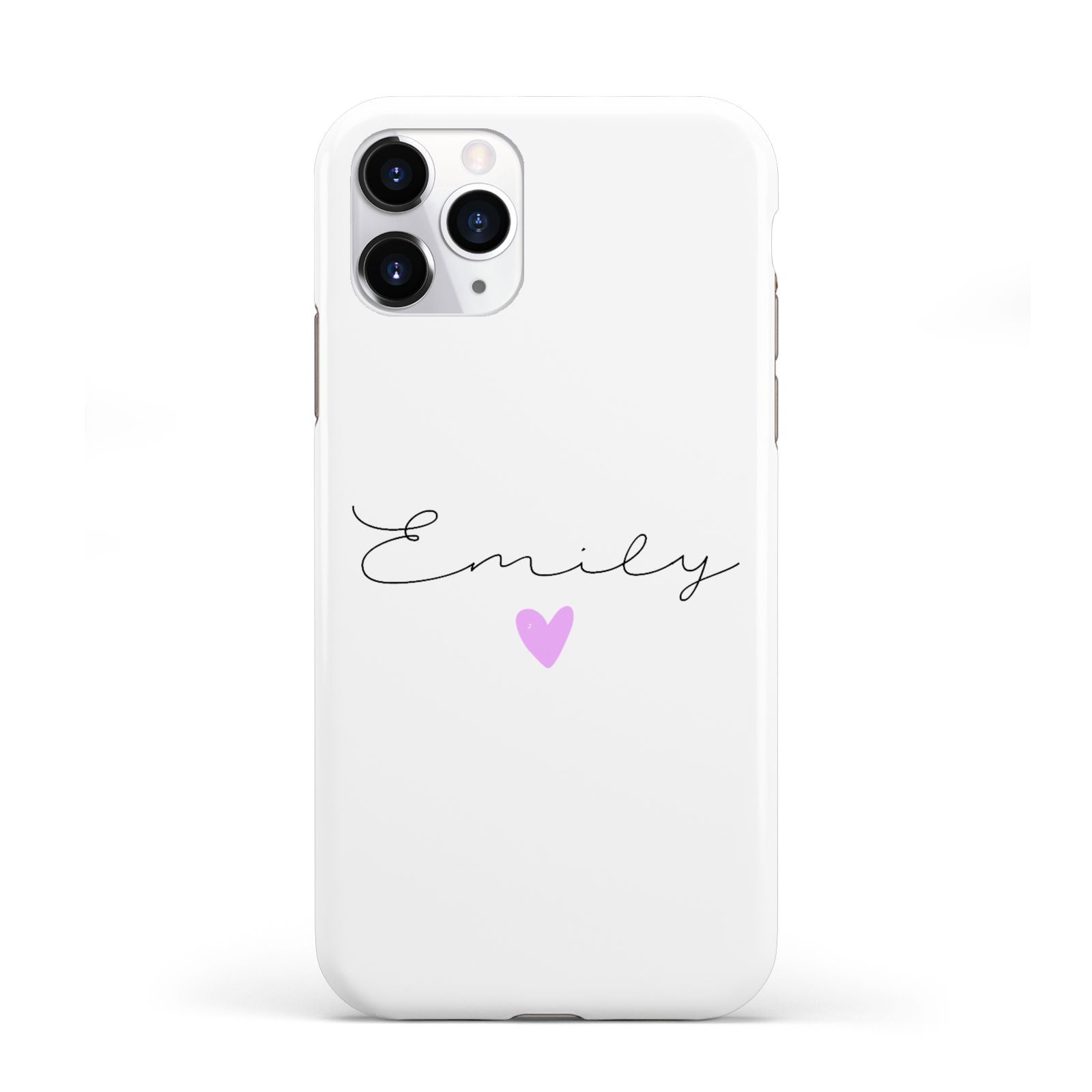 Personalised Handwritten Name Heart Clear Custom iPhone 11 Pro 3D Tough Case