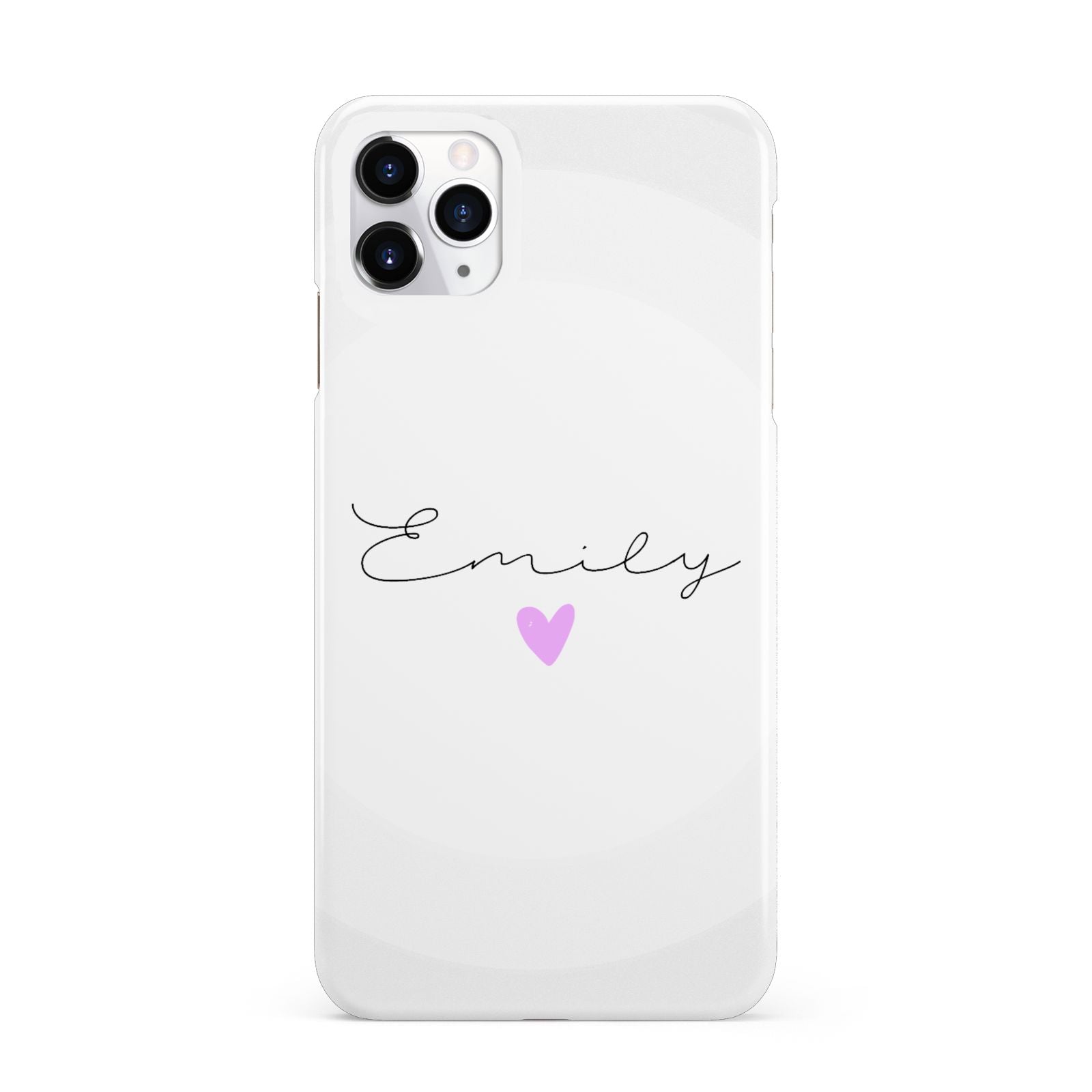 Personalised Handwritten Name Heart Clear Custom iPhone 11 Pro Max 3D Snap Case