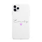 Personalised Handwritten Name Heart Clear Custom iPhone 11 Pro Max 3D Tough Case