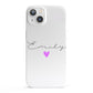 Personalised Handwritten Name Heart Clear Custom iPhone 13 Full Wrap 3D Snap Case