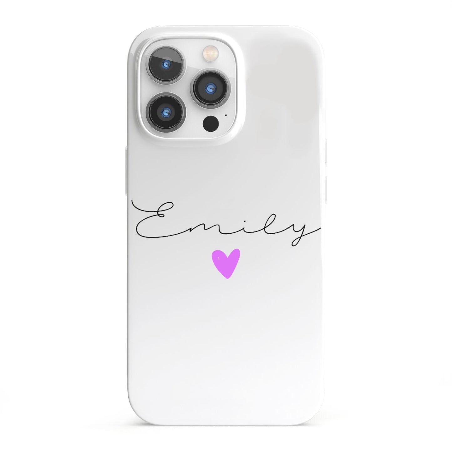 Personalised Handwritten Name Heart Clear Custom iPhone 13 Pro Full Wrap 3D Snap Case