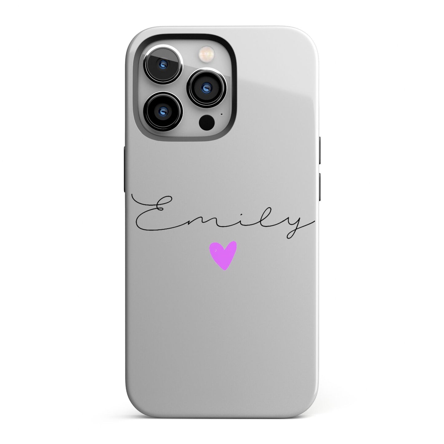 Personalised Handwritten Name Heart Clear Custom iPhone 13 Pro Full Wrap 3D Tough Case