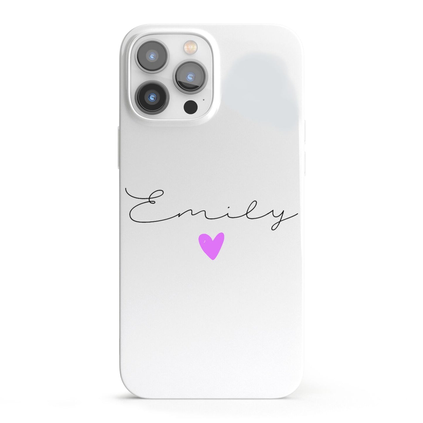 Personalised Handwritten Name Heart Clear Custom iPhone 13 Pro Max Full Wrap 3D Snap Case