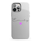 Personalised Handwritten Name Heart Clear Custom iPhone 13 Pro Max Full Wrap 3D Tough Case
