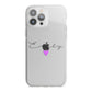 Personalised Handwritten Name Heart Clear Custom iPhone 13 Pro Max TPU Impact Case with White Edges