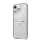 Personalised Handwritten Name Heart Clear Custom iPhone 14 Pro Max Clear Tough Case Silver Angled Image