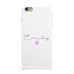 Personalised Handwritten Name Heart Clear Custom iPhone 6 Plus 3D Snap Case on Gold Phone