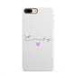 Personalised Handwritten Name Heart Clear Custom iPhone 8 Plus 3D Snap Case on Gold Phone