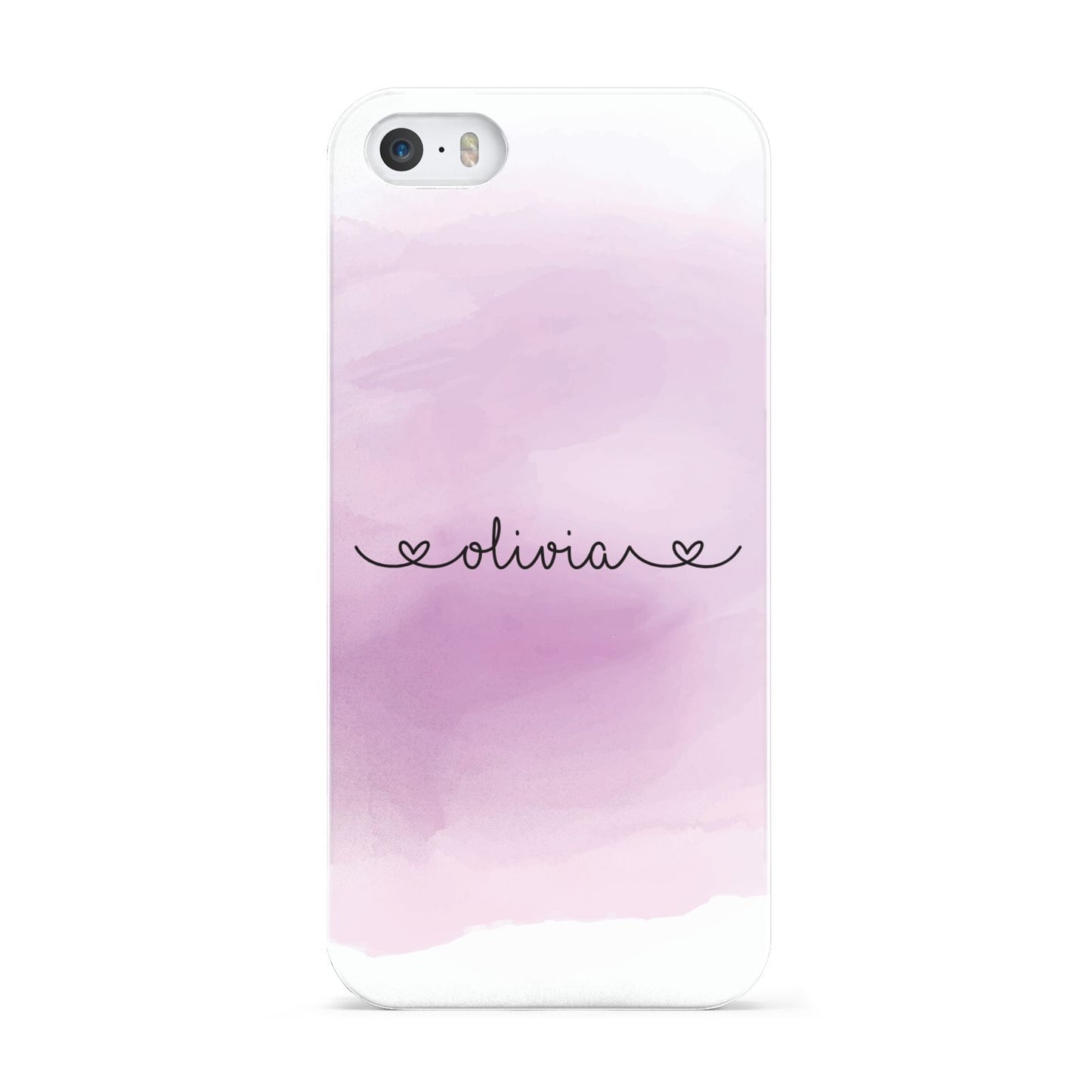 Personalised Handwritten Name Hearts Apple iPhone 5 Case