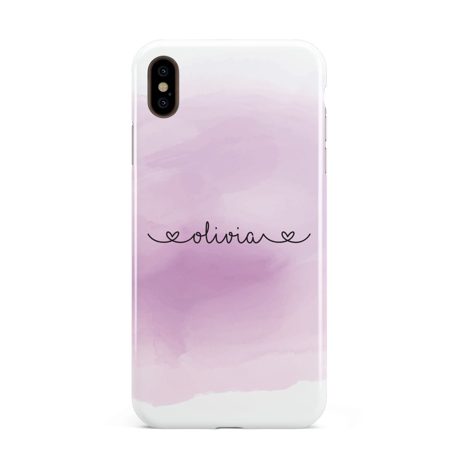Personalised Handwritten Name Hearts Apple iPhone Xs Max 3D Tough Case