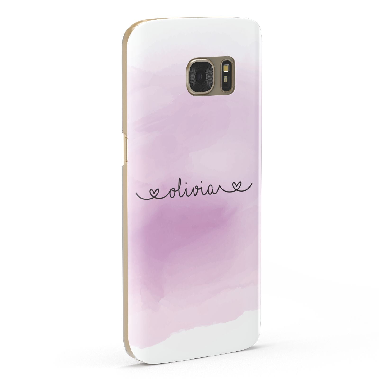 Personalised Handwritten Name Hearts Samsung Galaxy Case Fourty Five Degrees