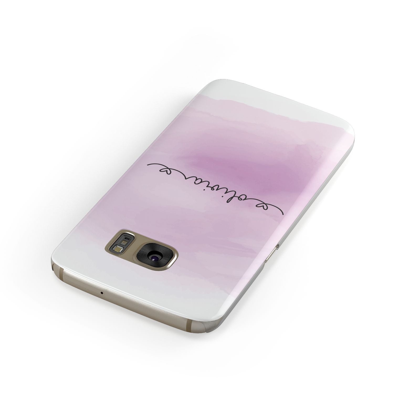 Personalised Handwritten Name Hearts Samsung Galaxy Case Front Close Up