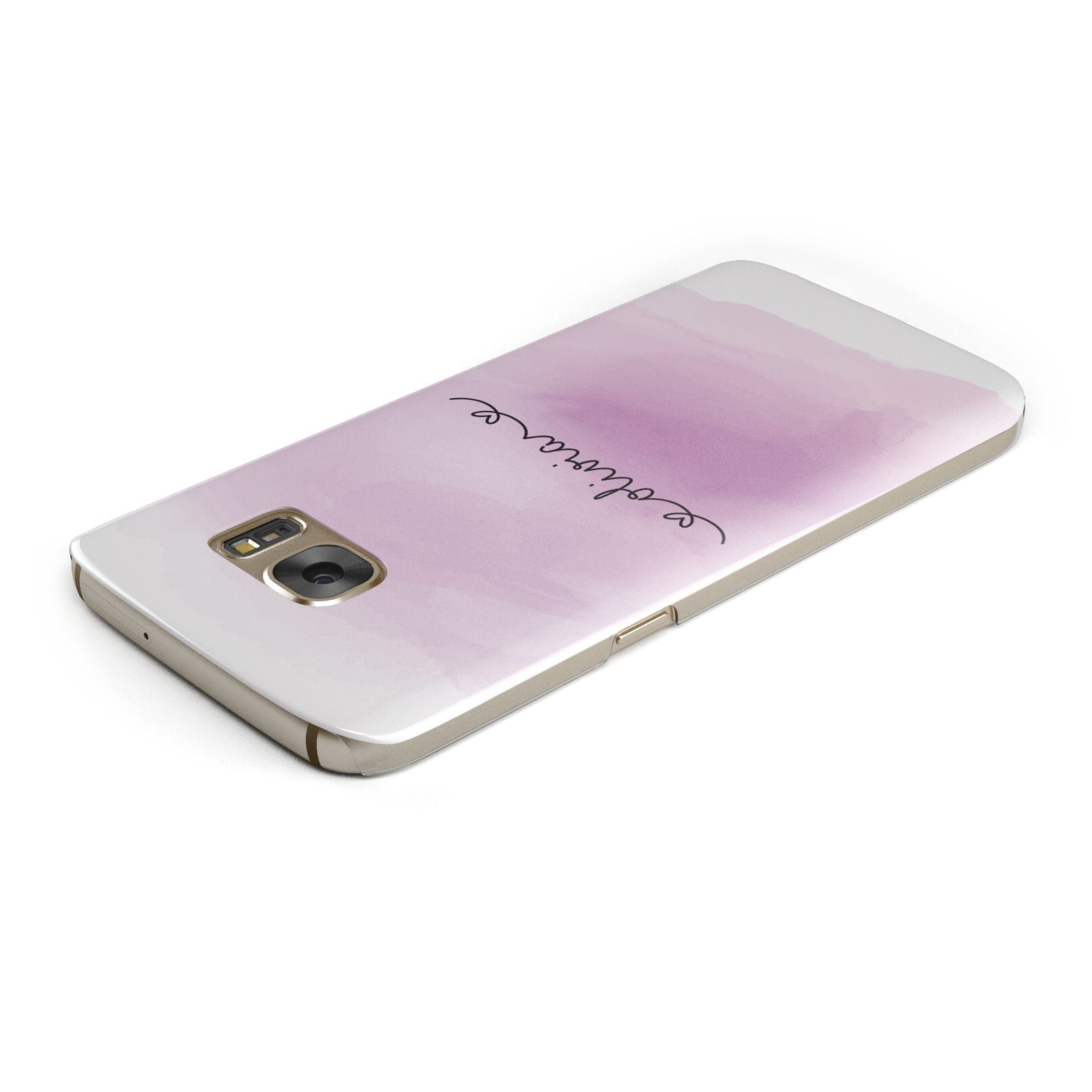Personalised Handwritten Name Hearts Samsung Galaxy Case Top Cutout