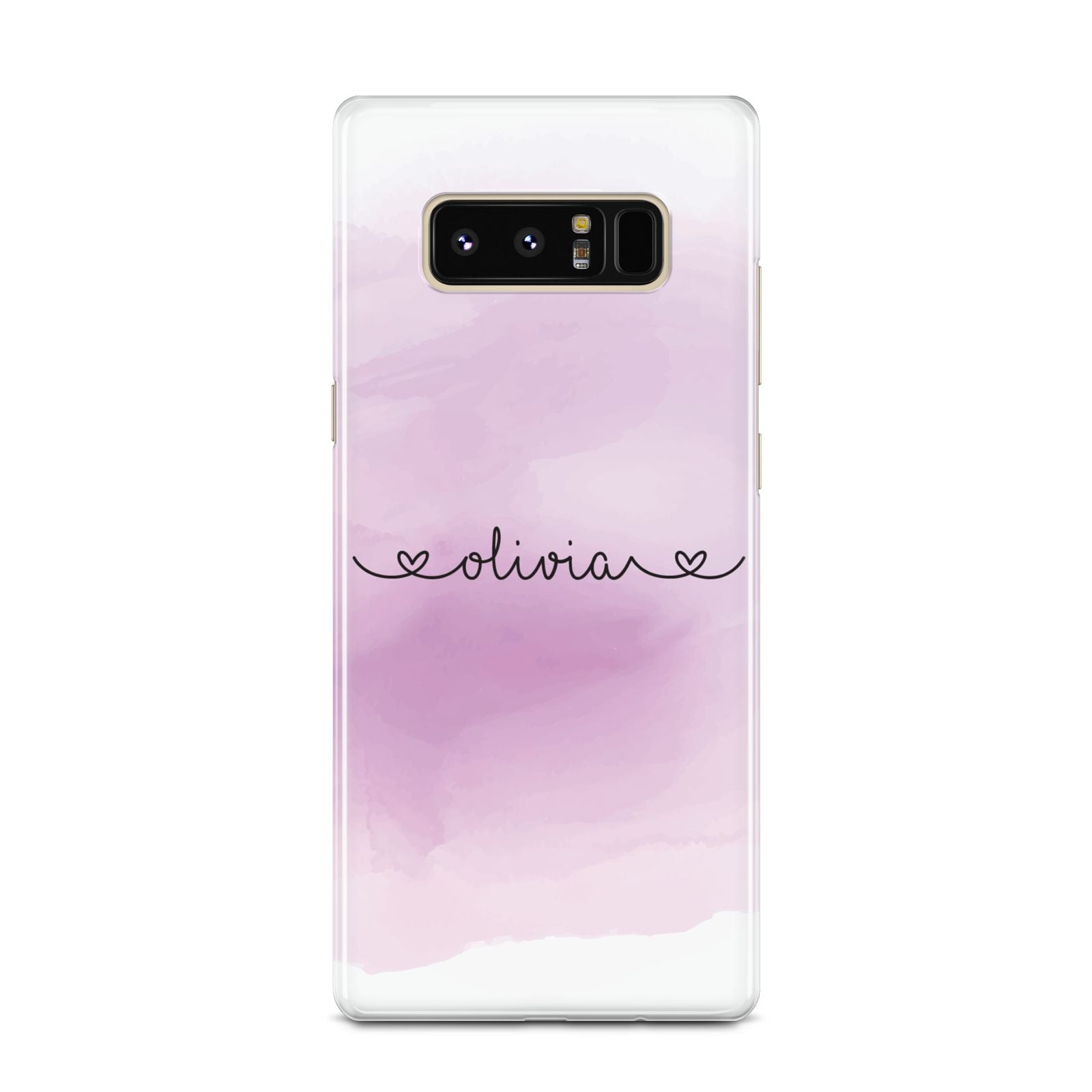Personalised Handwritten Name Hearts Samsung Galaxy Note 8 Case