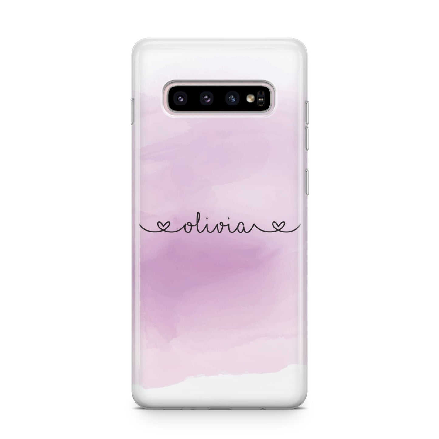 Personalised Handwritten Name Hearts Samsung Galaxy S10 Plus Case