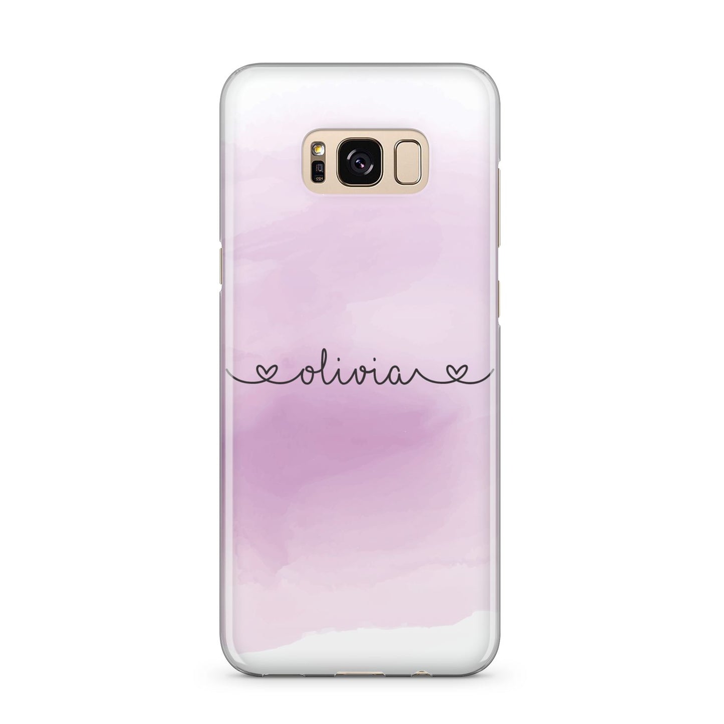 Personalised Handwritten Name Hearts Samsung Galaxy S8 Plus Case