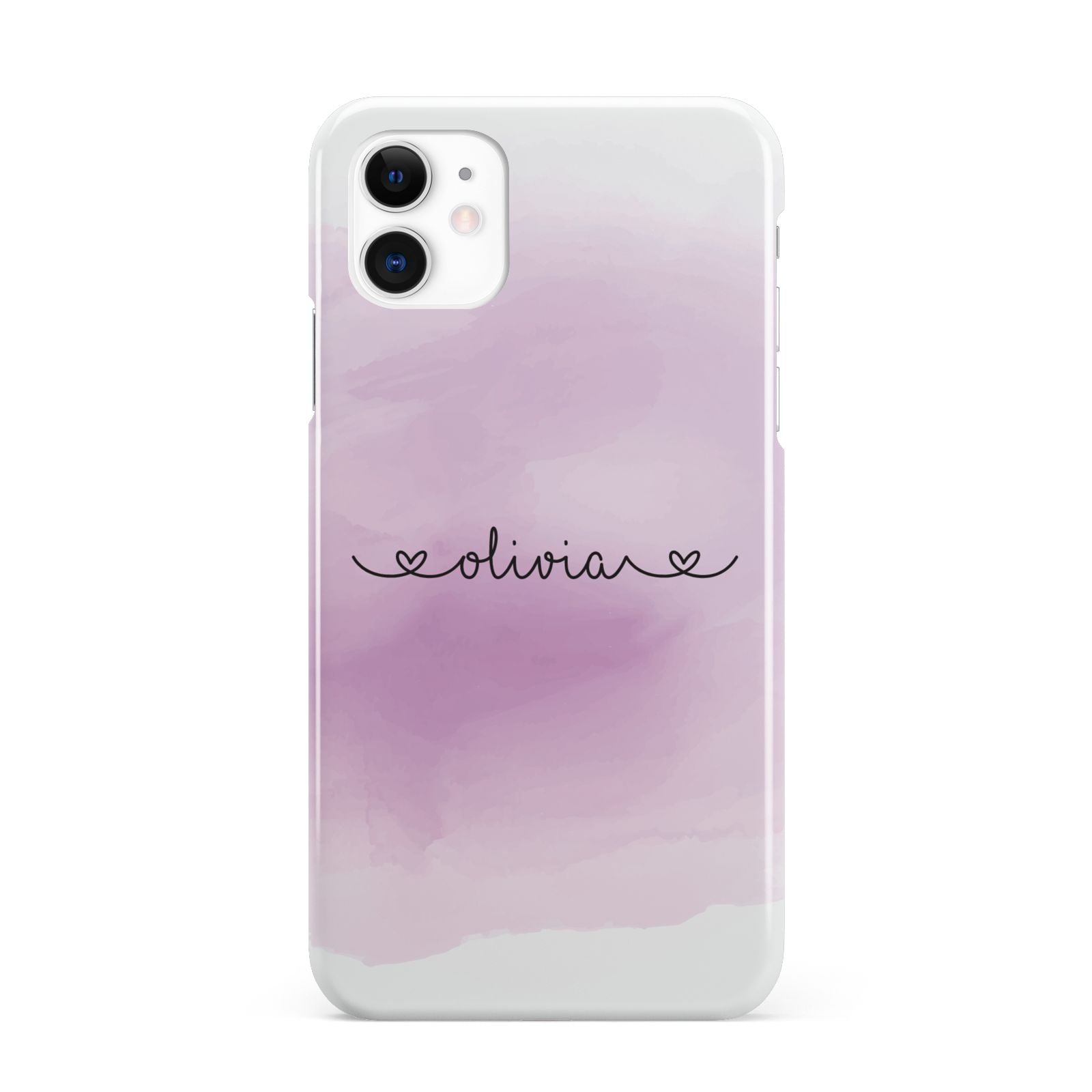 Personalised Handwritten Name Hearts iPhone 11 3D Snap Case