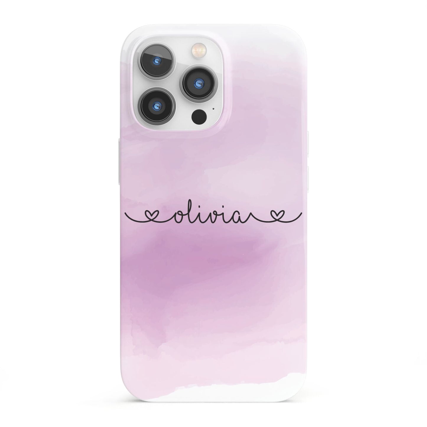 Personalised Handwritten Name Hearts iPhone 13 Pro Full Wrap 3D Snap Case