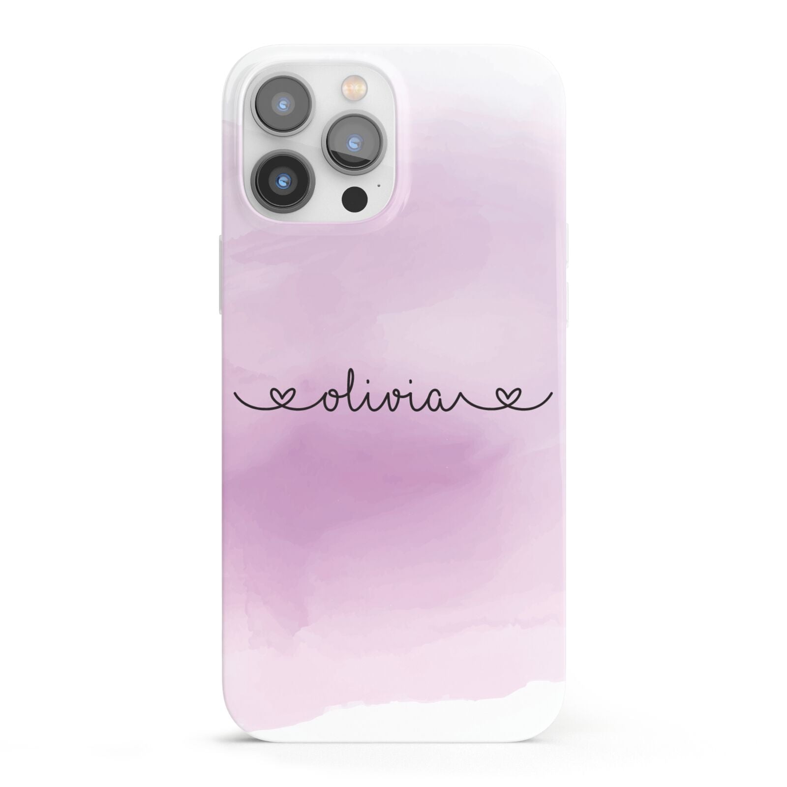 Personalised Handwritten Name Hearts iPhone 13 Pro Max Full Wrap 3D Snap Case