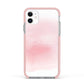 Personalised Handwritten Name Watercolour Apple iPhone 11 in White with Pink Impact Case