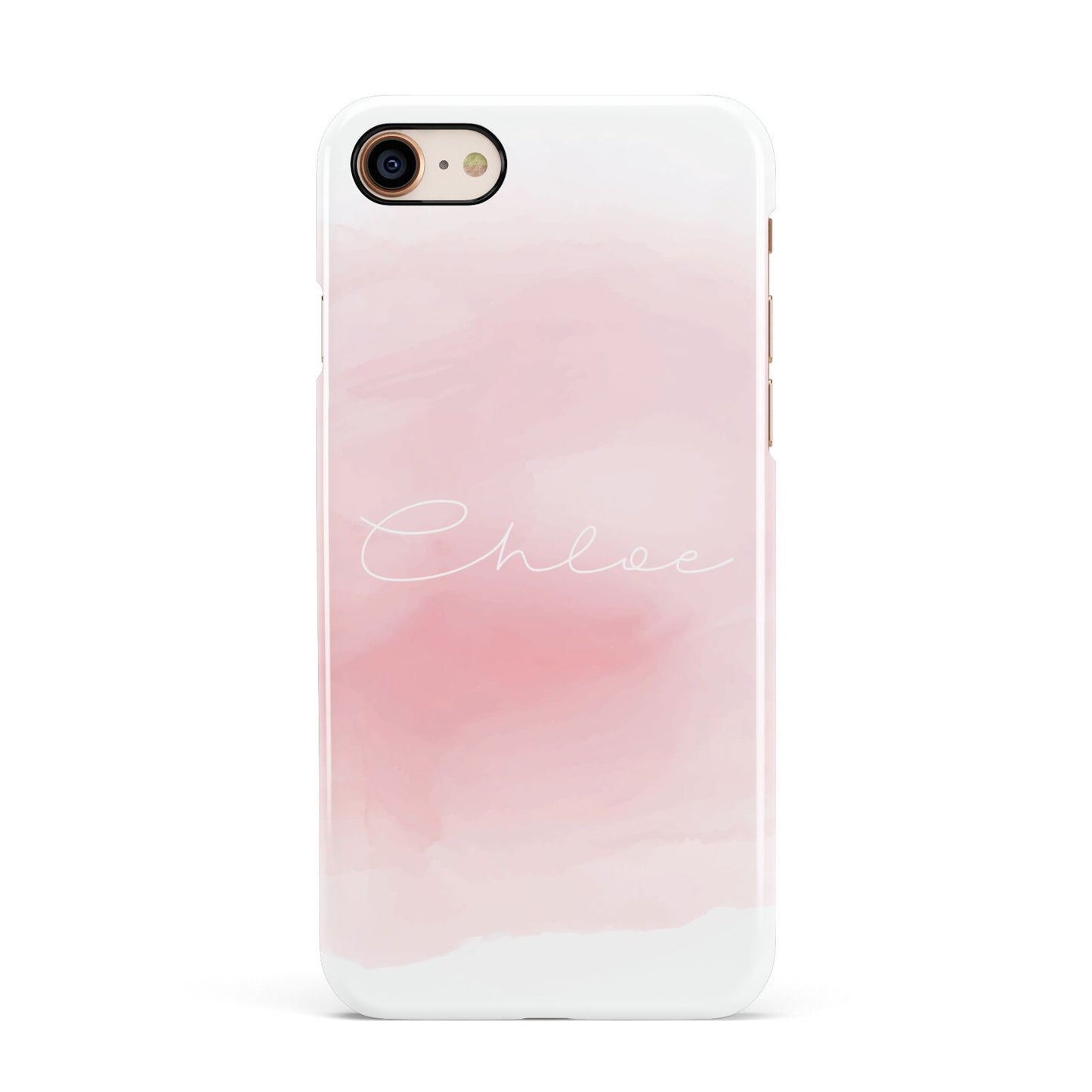 Personalised Handwritten Name Watercolour Apple iPhone 7 8 3D Snap Case