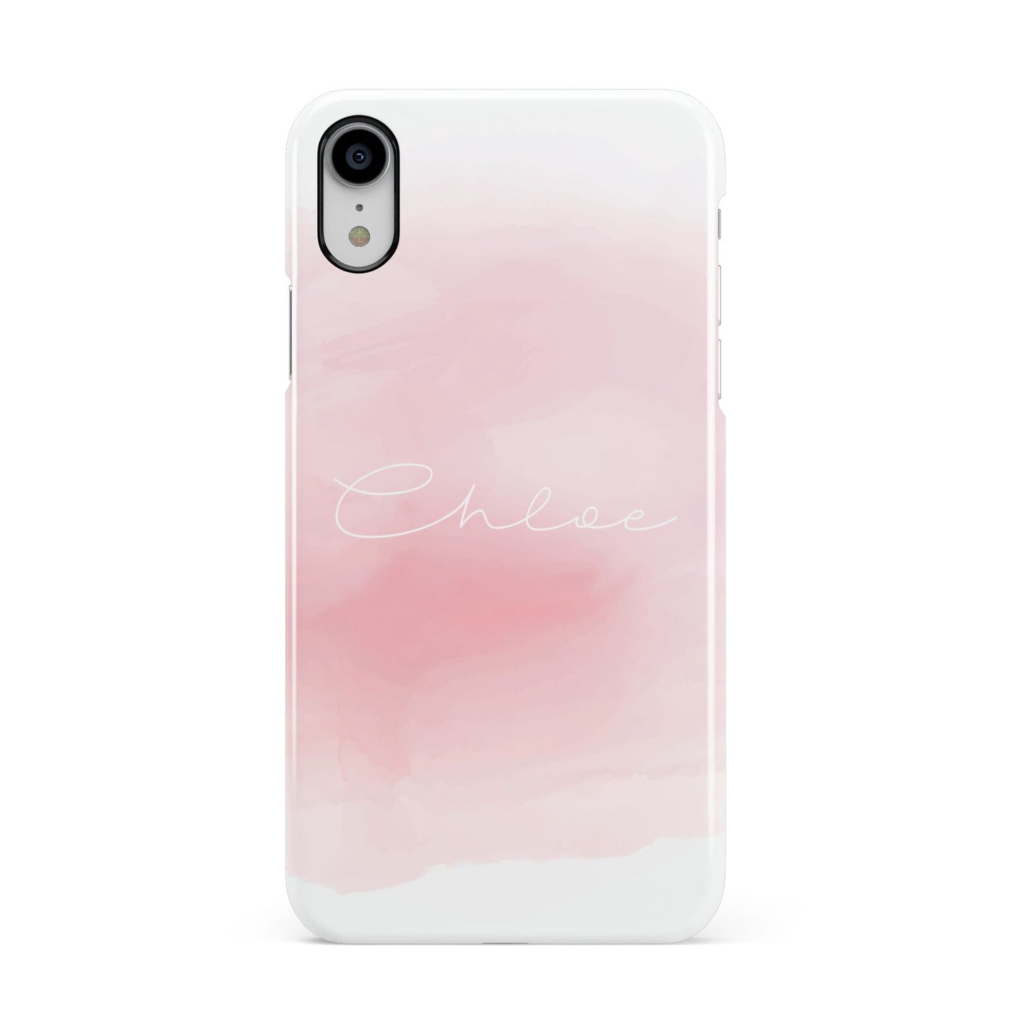 Personalised Handwritten Name Watercolour Apple iPhone XR White 3D Snap Case